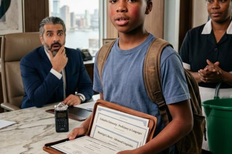 “I SPEAK 9 LANGUAGES” – Said Son of Black Cleaning Lady—Arab Millionaire Laughed, But Got SHOCKED.