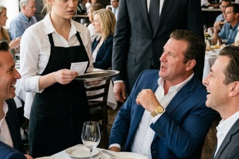 Three Rich Men Refuse to Pay the Waitress Until the Billionaire Owner Shows Up Behind Them