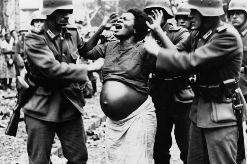 What did the German soldiers do to the pregnant black prisoners on their birthday?