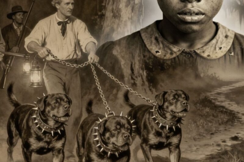 They released 3 Rottweilers to track down an enslaved girl… 8 hours later, something happened – 1891