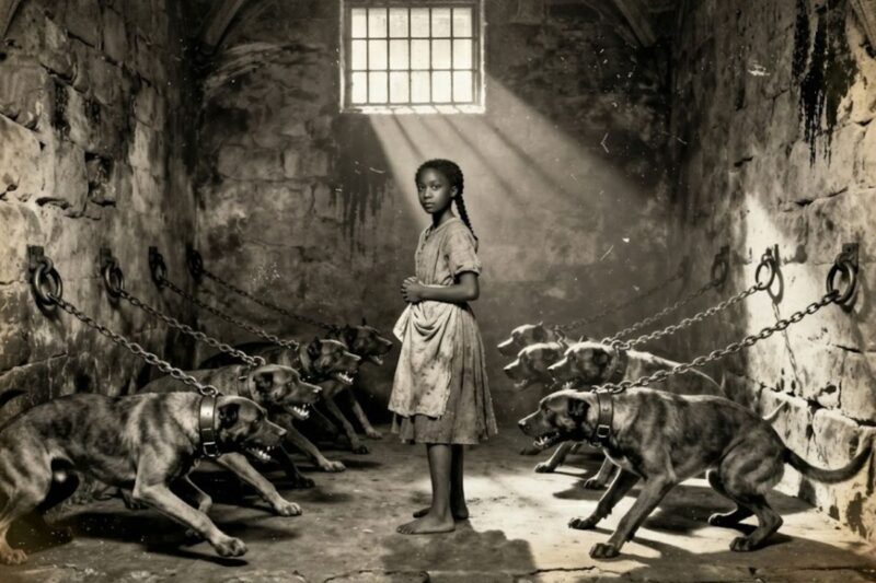 A young Black girl was dragged into the kennel to be humiliated, left before 10 hunting dogs — but…