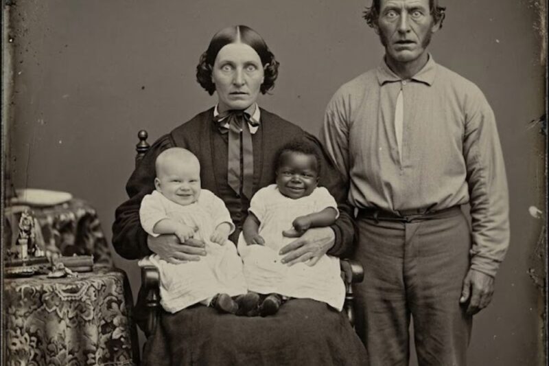 She gave birth to twins: one white, the other black. The Husband’s silence came at a high price (1848)