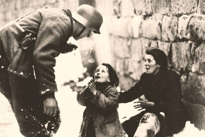 Supplicating Girl: She begs a German Soldier – Then the Inexplicable!