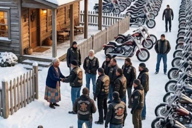 Kind Old Lady Shelters 15 Bikers in a Snowstorm — Next Morning, 100 Bikes Lined Up Outside Her Home