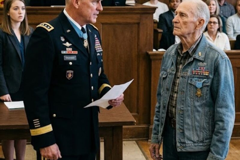 The Judge Mocked the Veteran’s Medals as Fake — Then a General Entered and Stopped Everything