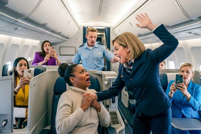 “Get Out of First Class!” Attendant Slapped Black Woman — Then Froze When She Said “I Own the Plane”