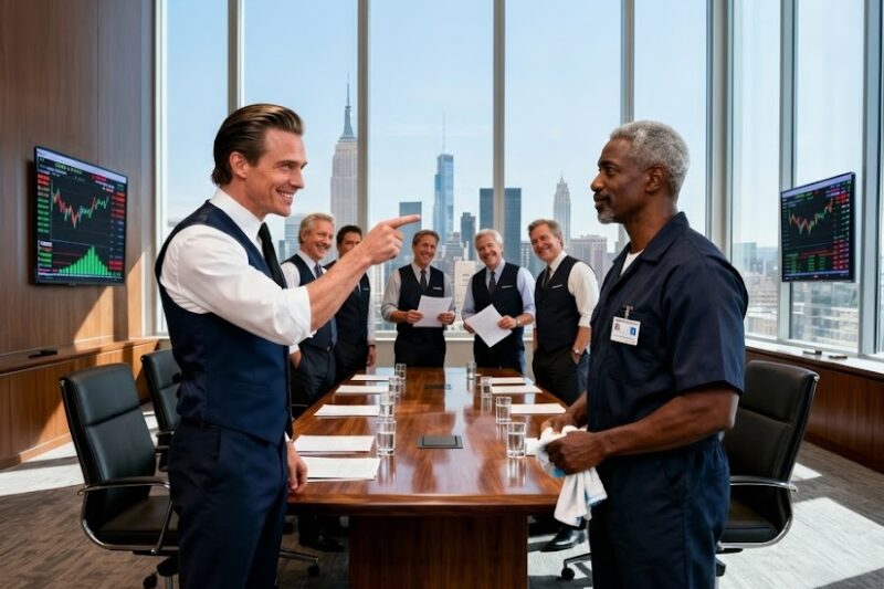 CEO Laughed Black Janitor “Teach Me to Invest!” — His Smile Vanishes When the Man Starts Talking