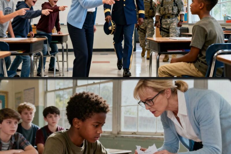 Teacher Calls Black Boy a Liar About His Dad’s Job — Went Silent When 4-Star General Walked In