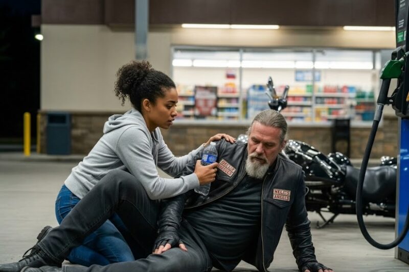 Black Girl Spent Her Last $8 Helping Hell’s Angel — Next Day 100 Bikers Brought a Life-Changing Gift