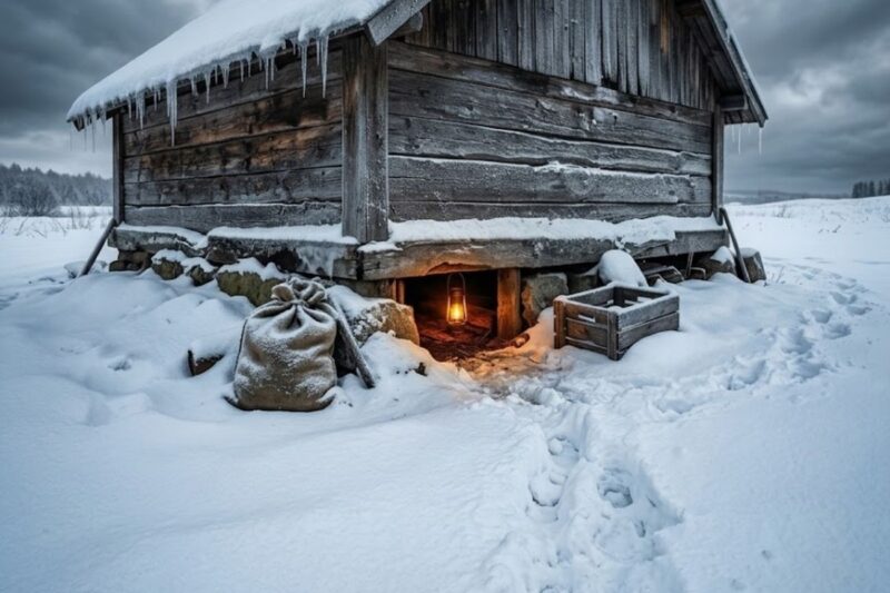 Everyone Ignored the Small Space Under the Woodshed, Then Winter Exposed It