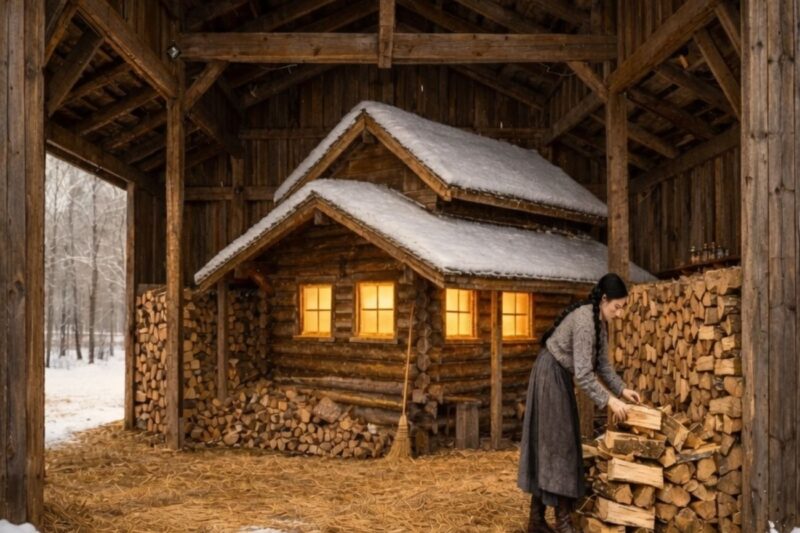 Neighbors Laughed When She Built a Barn Around Her House — Until Her Firewood Stayed Dry All Winter