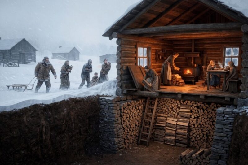 Her Cabin Had No Woodpile in February — Until They Found the 30 Cords Stored Underground