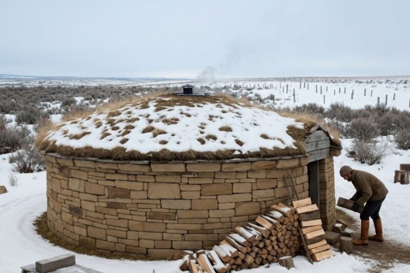 How One Hunter’s “Round” Stone Cabin Kept 55° More Warmth While Other Cabins Froze