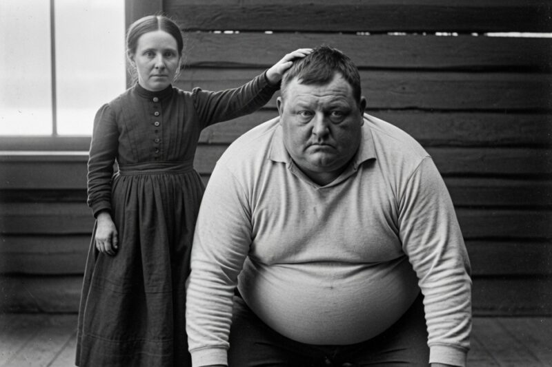 He Was 500 Pounds, She Was 4 Feet Tall – Their 12 Deformed Children Shocked Science (1897)