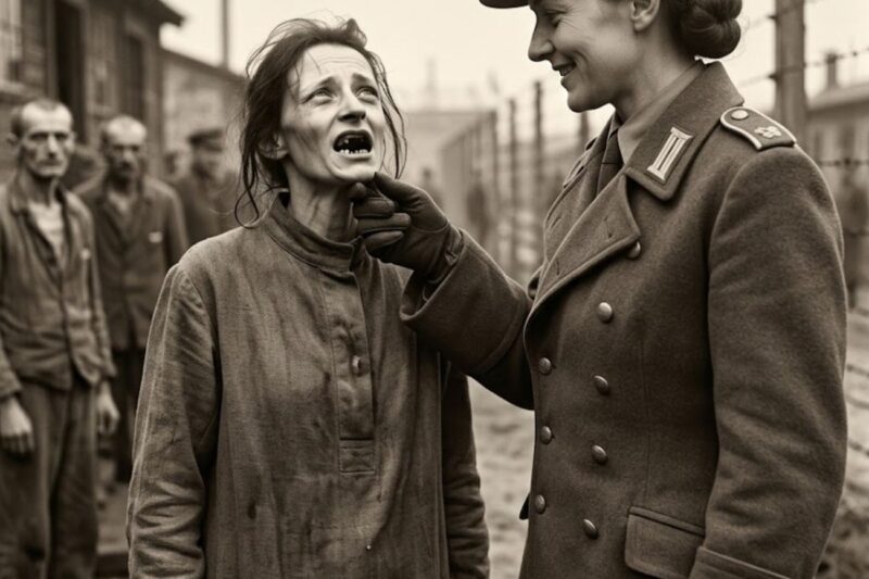 A Nazi general demanded a smile from the prisoner: She had no teeth left… Total shock