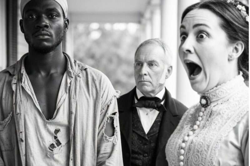 The Master’s Wife is Shocked by the Size of the New Giant Slave – No One Imagines He is a Hunter.