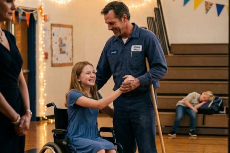 Single Dad Janitor Dances With Disabled Girl—Unaware Her Billionaire Mom Is Right There Watching
