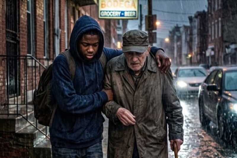 Poor Black Boy Walked Old Man Home in Storm — Next Day, Men in Suits Asked for Him
