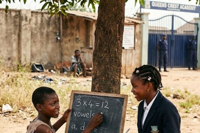 Man Sees A Homeless Girl Teaching His Daughter – He Did The Unthinkable