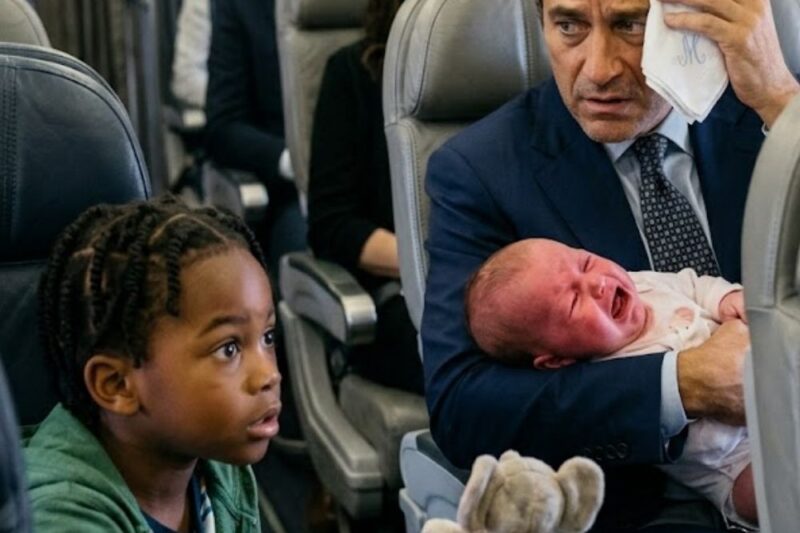 Millionaire’s Baby Cried Nonstop on the Plane — Until a Poor Black Boy Did the Unthinkable