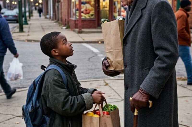 “Let Me Carry That, Sir” — Street Kid Helps Billionaire With Groceries, Unaware Who He Is 