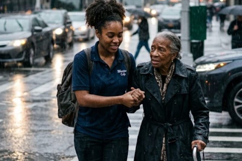 Poor Girl Helped an Old Woman Cross the Street… She Didn’t Know She Was a Billionaire’s Mother