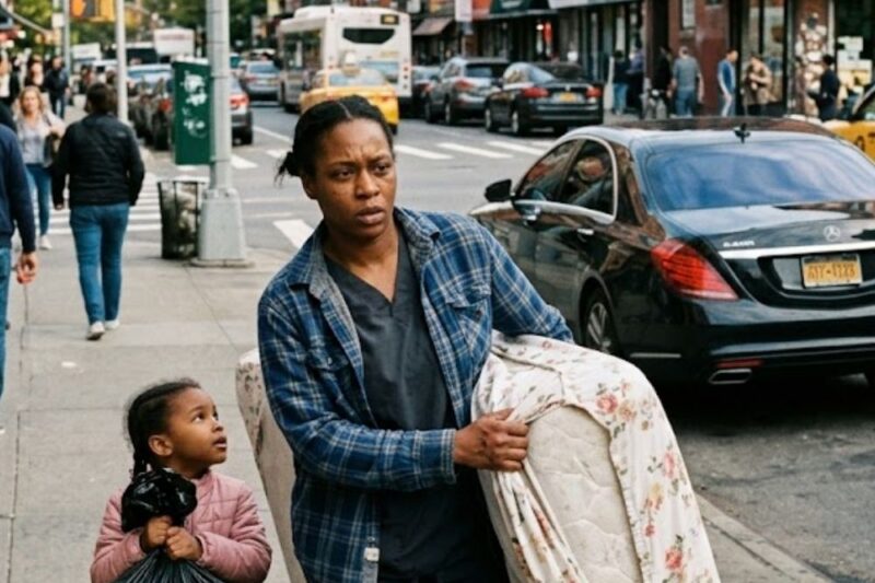 Billionaire Saw A Single Mom Carrying A Mattress Alone. He Froze When He Saw Where She Was Going…