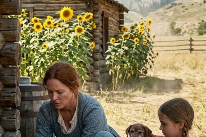 They Thought the Widow Planted Sunflowers Against Her Cabin for Decoration — Until the Blizzard Came