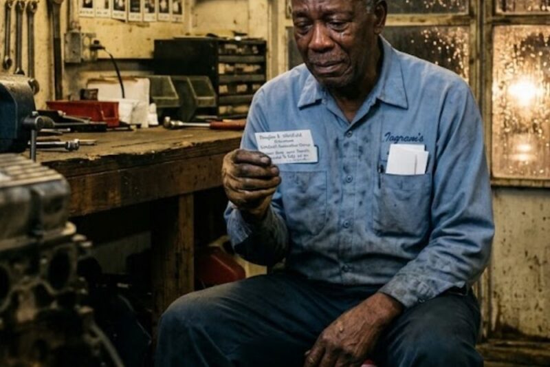 Old Black Mechanic Helps 12 Stranded Bikers in Rain — What Rolls Into His Shop Brings Him to Tears