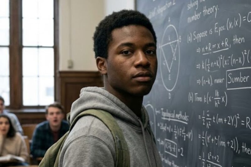 Professor Doesn’t Know Late Black Student Is a Math Prodigy — Hands Him “Impossible” Problem to Mock